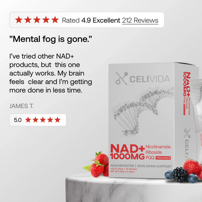 Look 10 years younger with Clinical-Strength NAD + Formula or your money back!