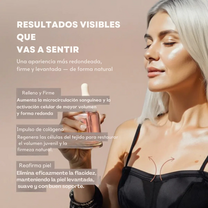 Un busto más lleno y levantado de forma natural — Sin cirugía, pastillas o relleno.